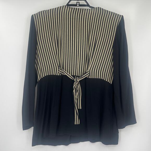 Vtg Marnie West Stripe Whimsigoth Jacket Sz L Stripe Stevie Nicks Witchy Boho 80 - Picture 6 of 13